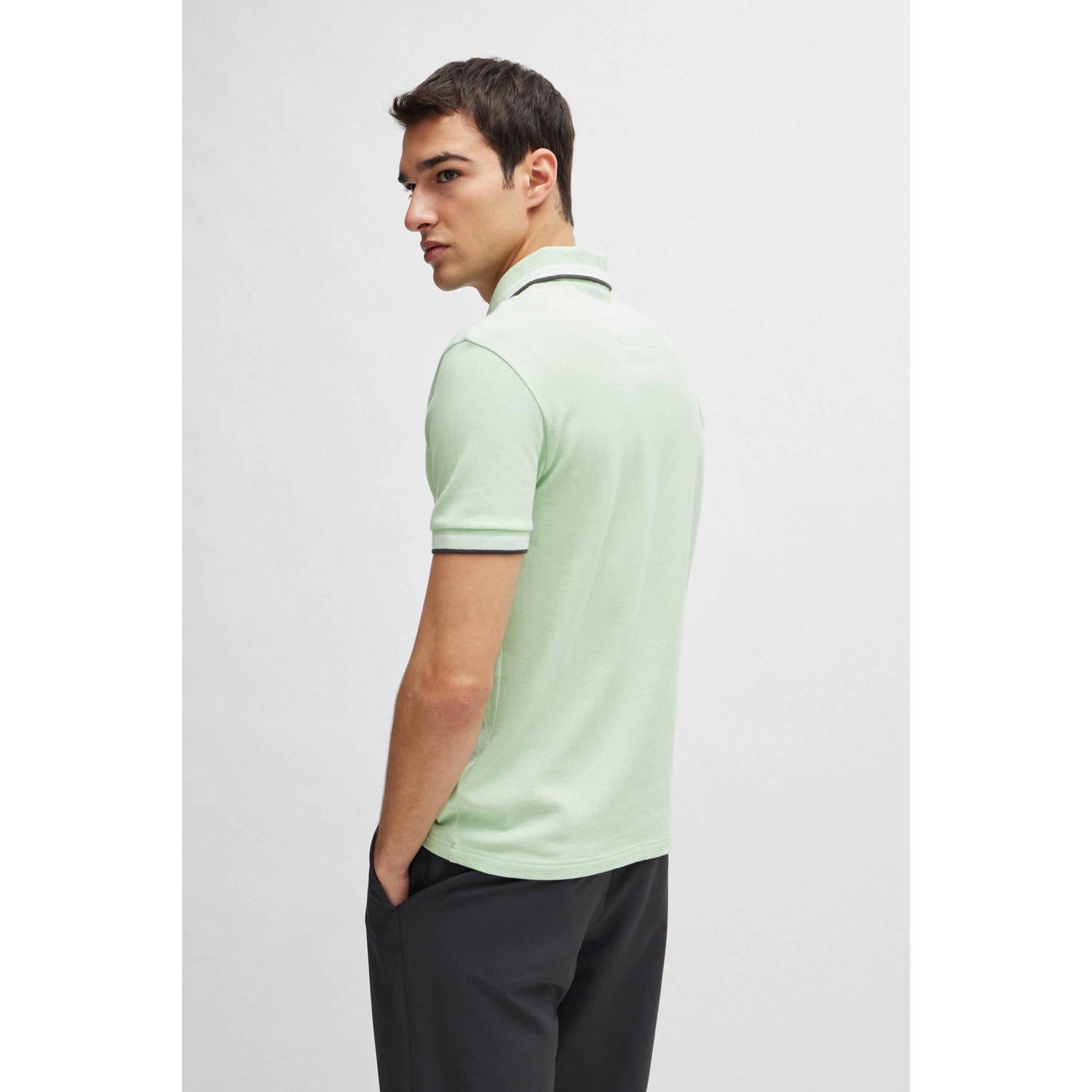 BOSS regular fit polo paddy met contrastbies