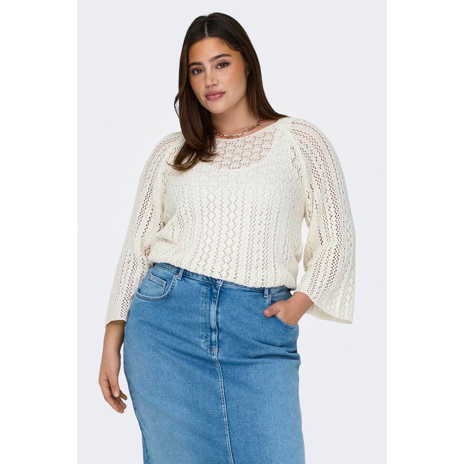 ONLY CARMAKOMA Gebreide trui CARNOLA LIFE 3 4 PULLOVER KNT NOOS