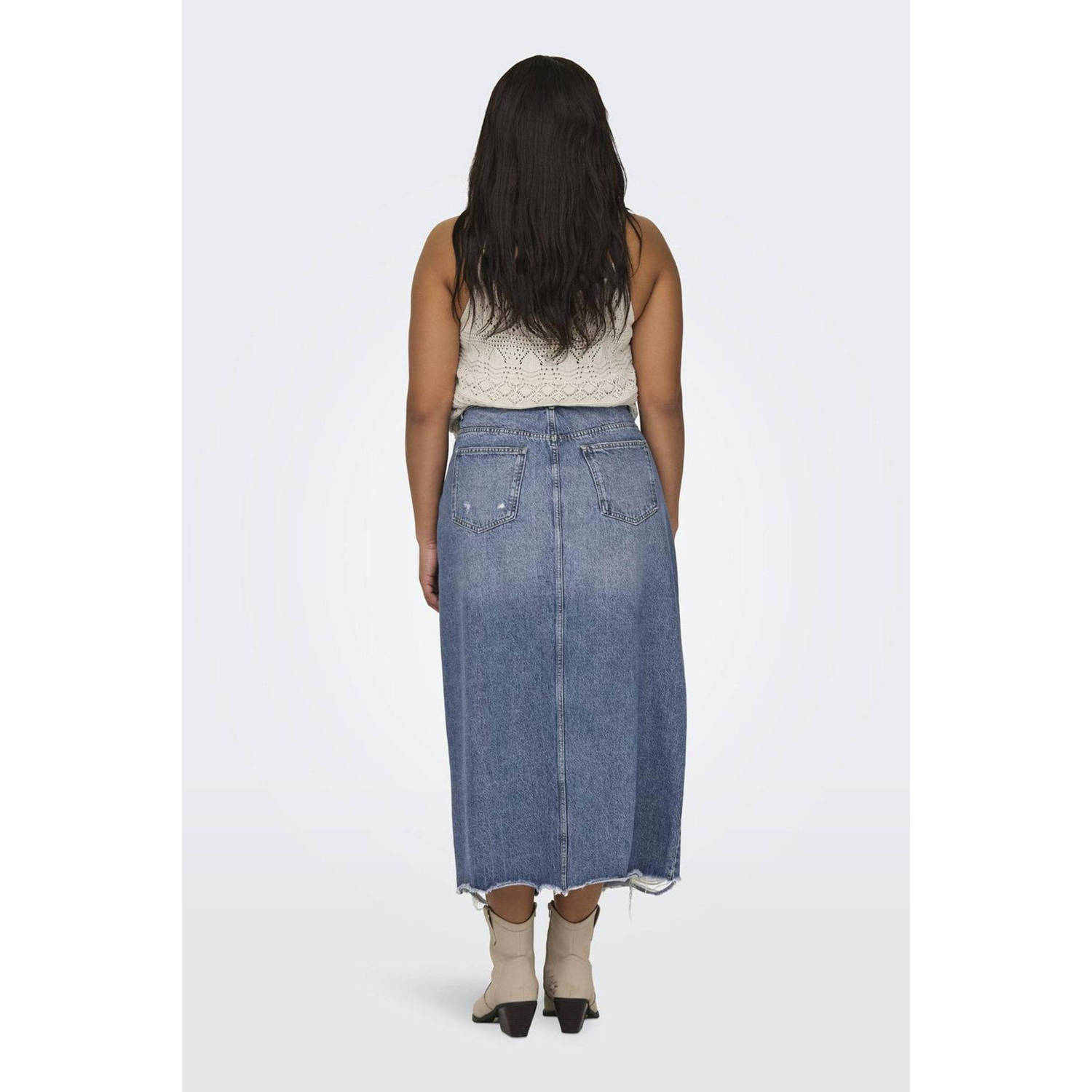 ONLY CARMAKOMA spijkerrok CAREMMA medium blue denim