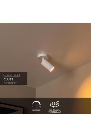 CLUBS - Plafondspot - 1xGU10 - Wit 