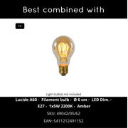 thumbnail: Lucide TAGALOG - Wandlamp - 1xE27 - Zwart
