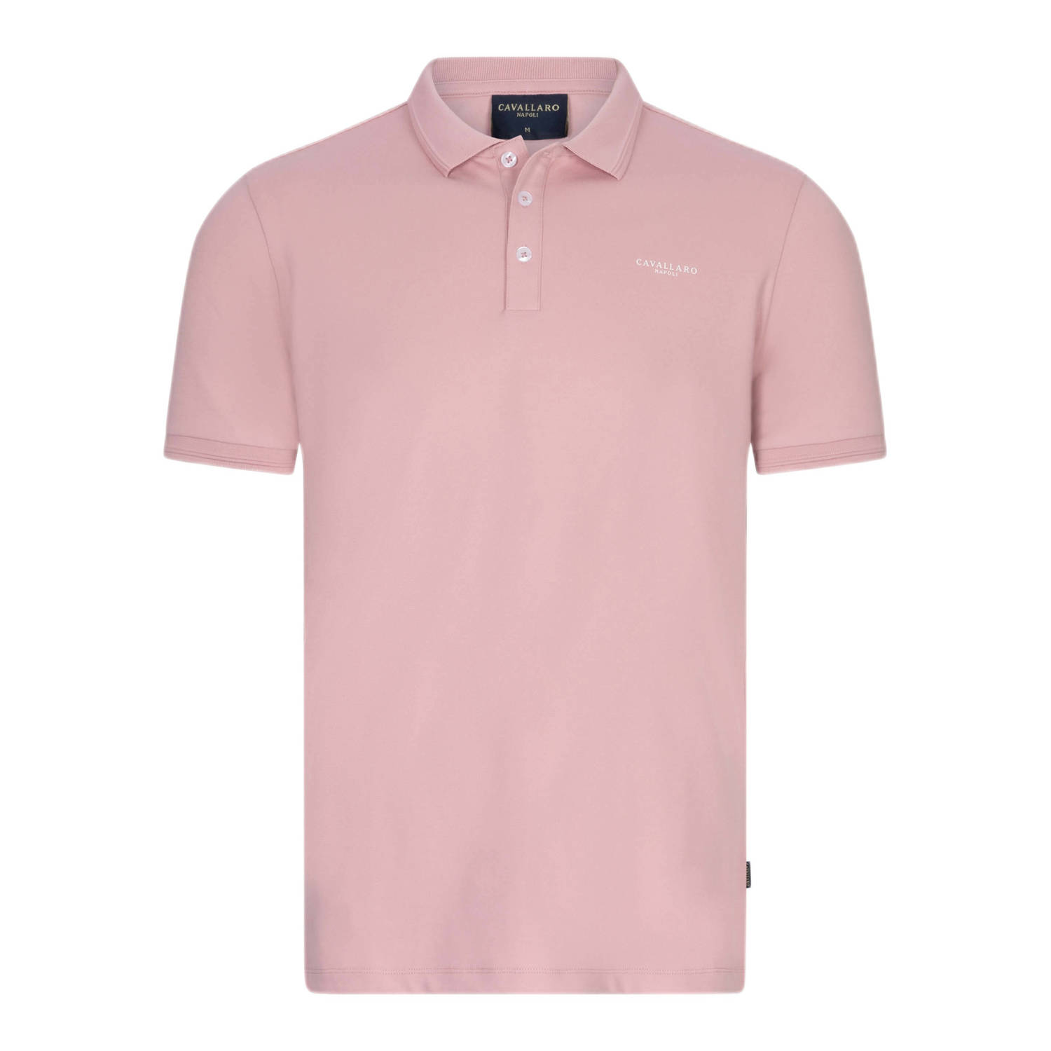 Cavallaro Napoli regular fit polo Mandrio met logo old pink