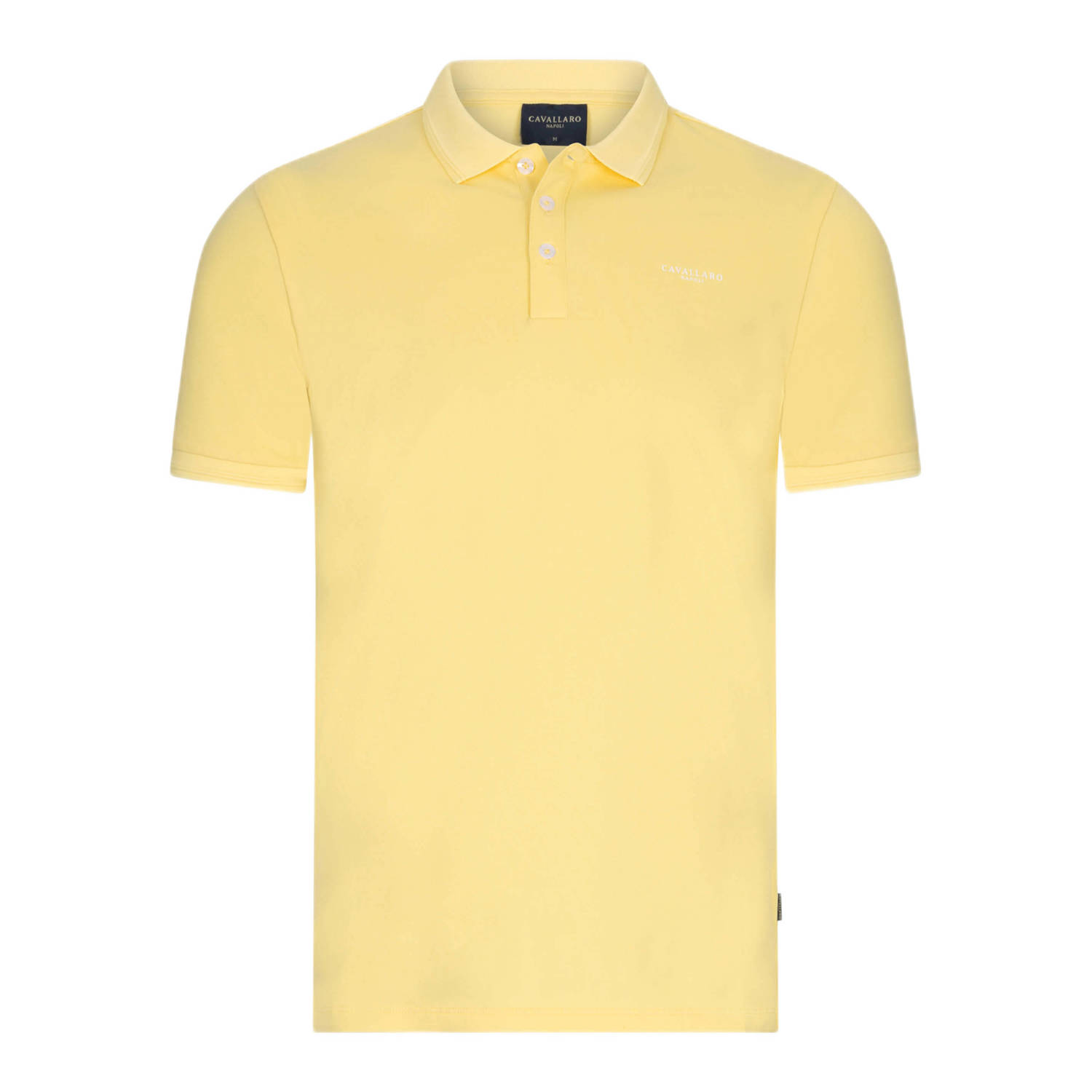 Cavallaro Napoli regular fit polo Mandrio met logo yellow