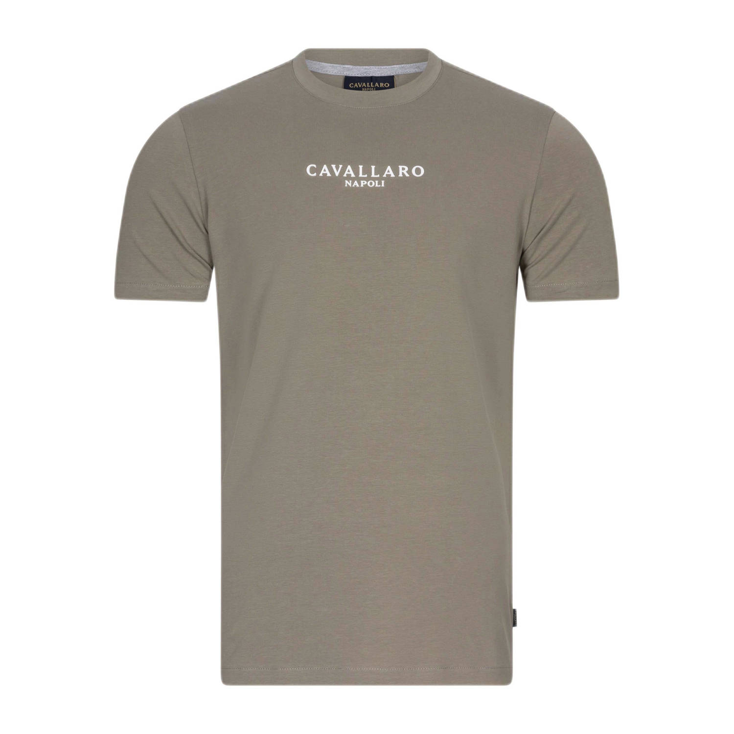 Cavallaro Napoli regular fit T-shirt Bari met logo light green