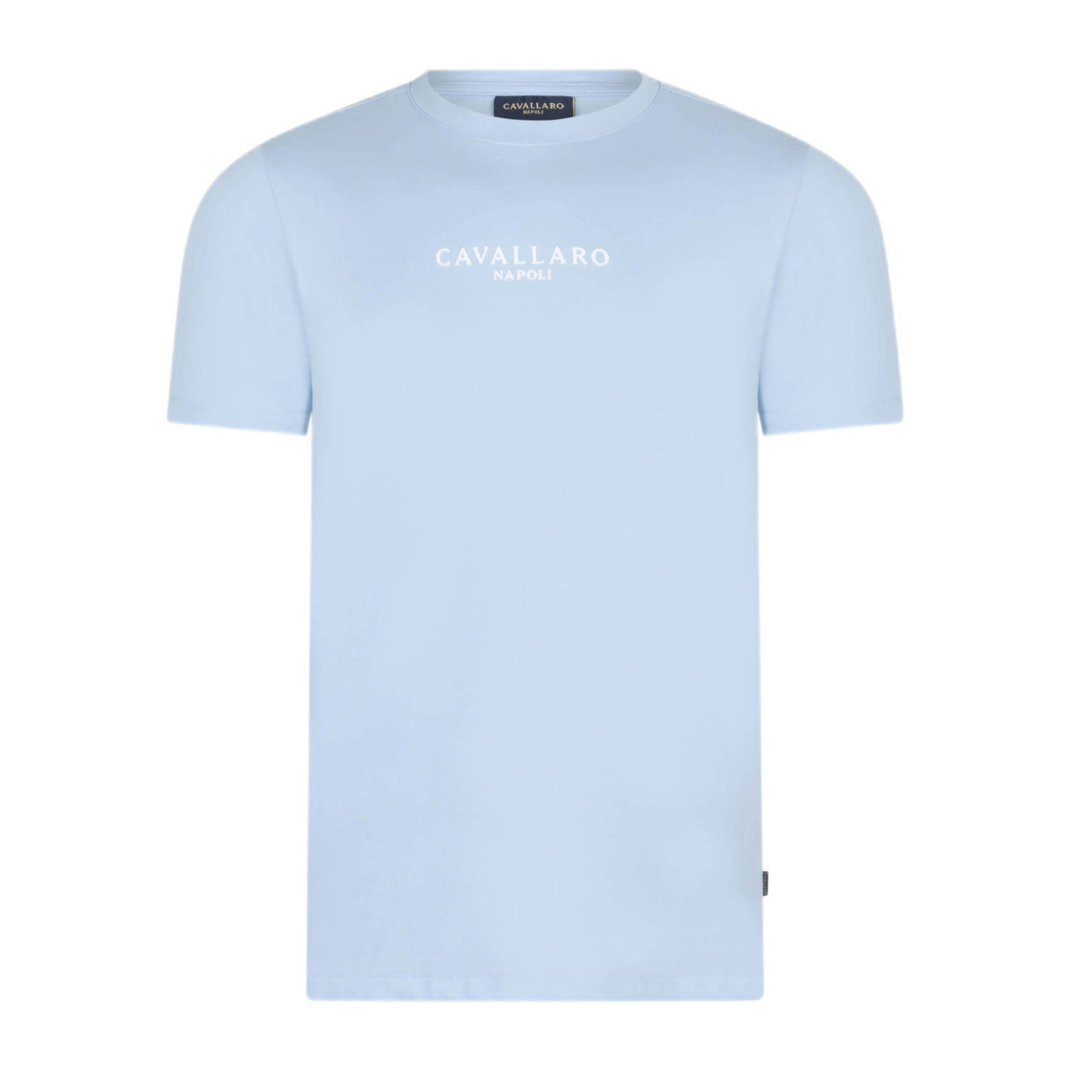 Cavallaro Napoli regular fit T-shirt Mandrio met logo light blue