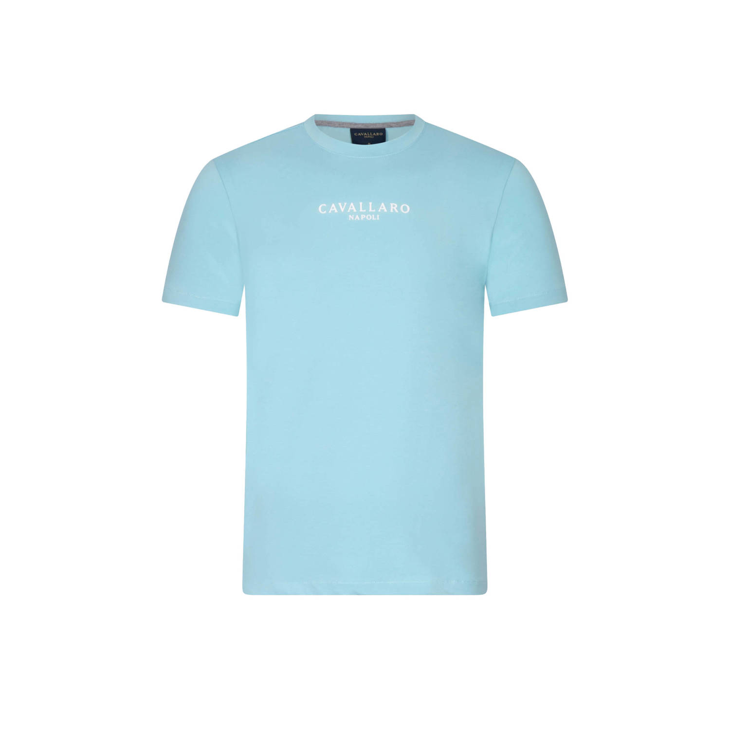 Cavallaro Napoli regular fit T-shirt Mandrio met logo aqua