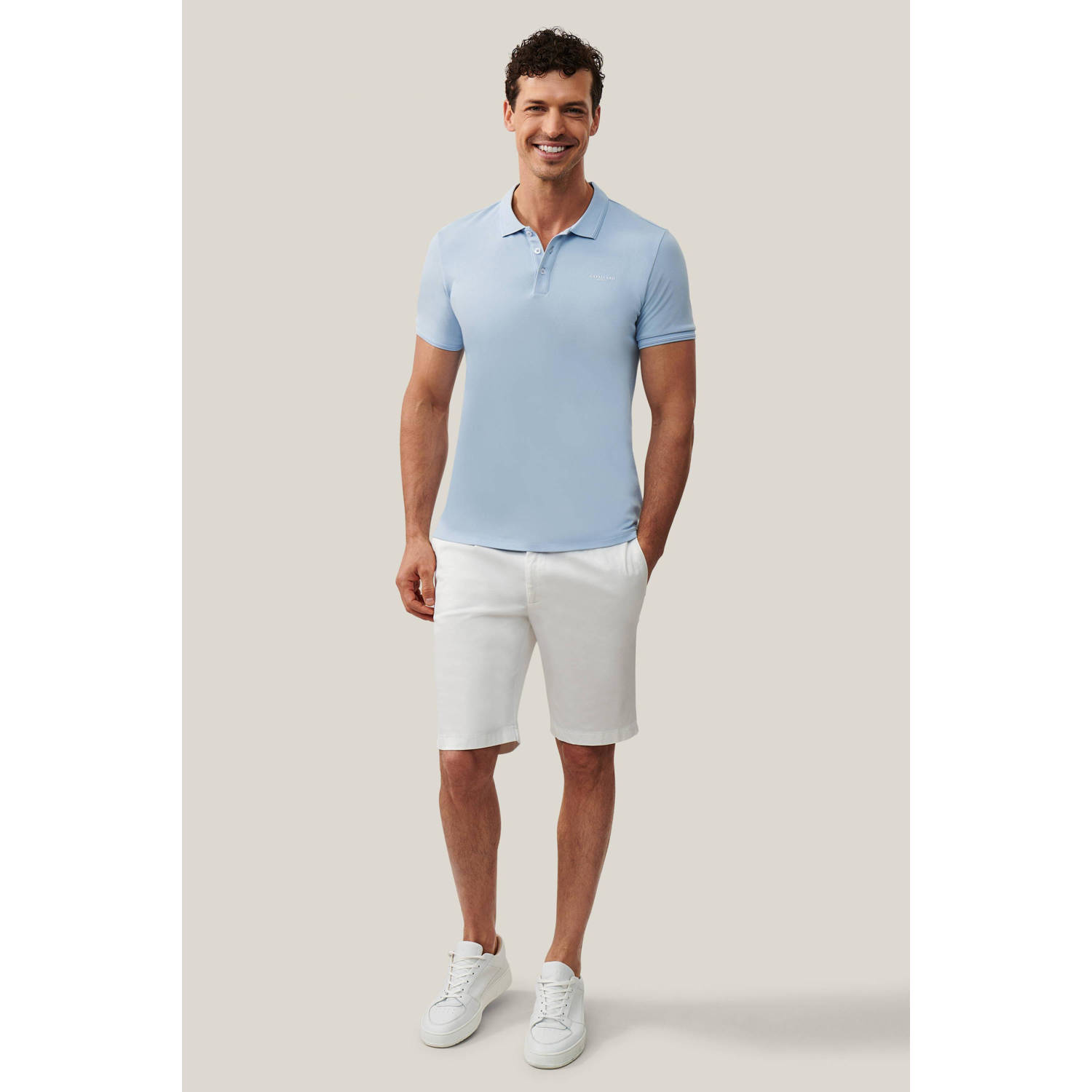 Cavallaro Napoli regular fit polo Mandrio met logo