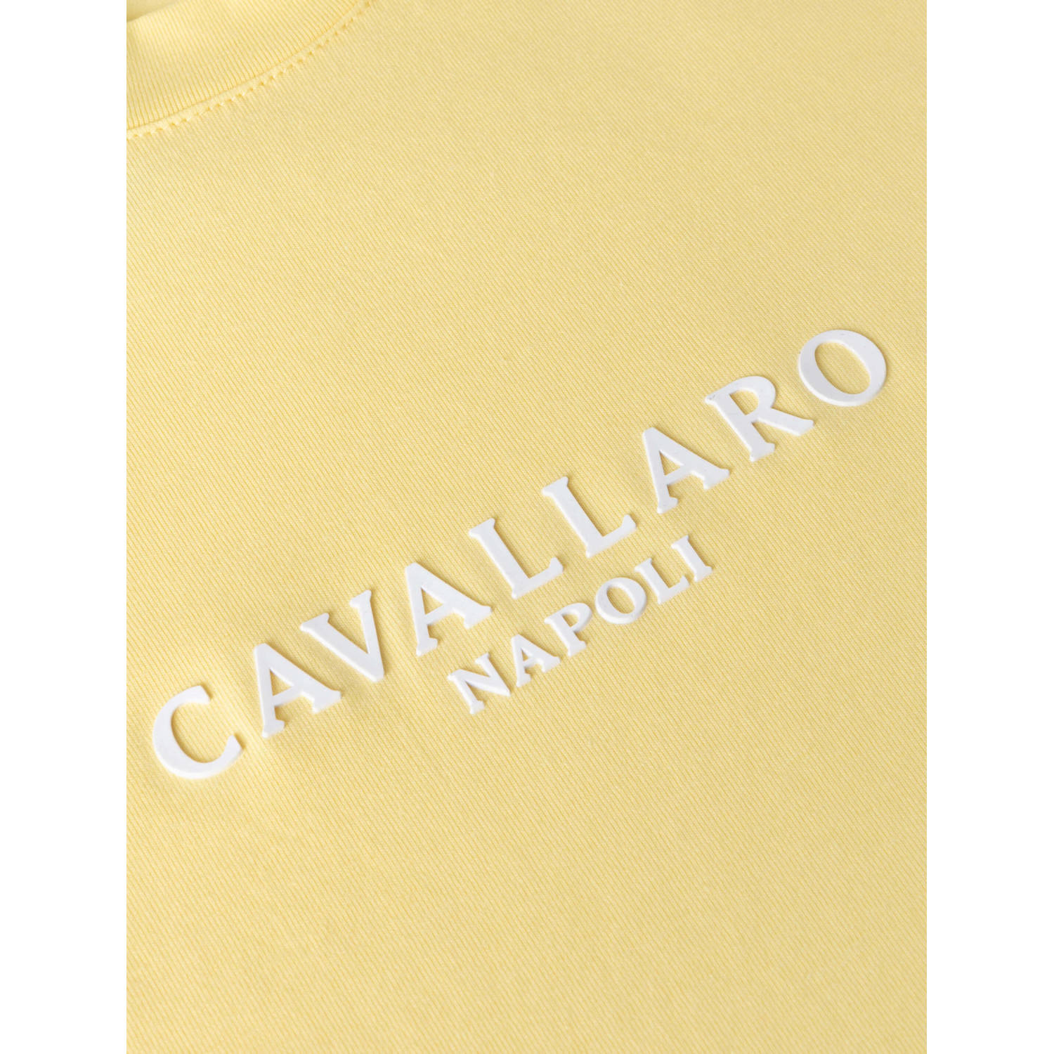 Cavallaro Napoli regular fit T-shirt Mandrio met logo yellow