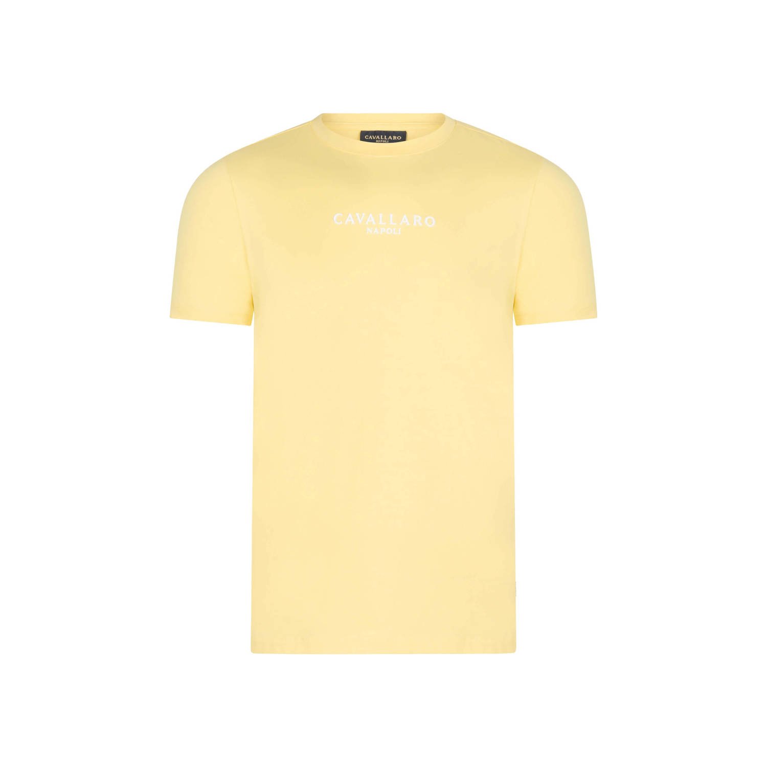 Cavallaro Napoli regular fit T-shirt Mandrio met logo yellow
