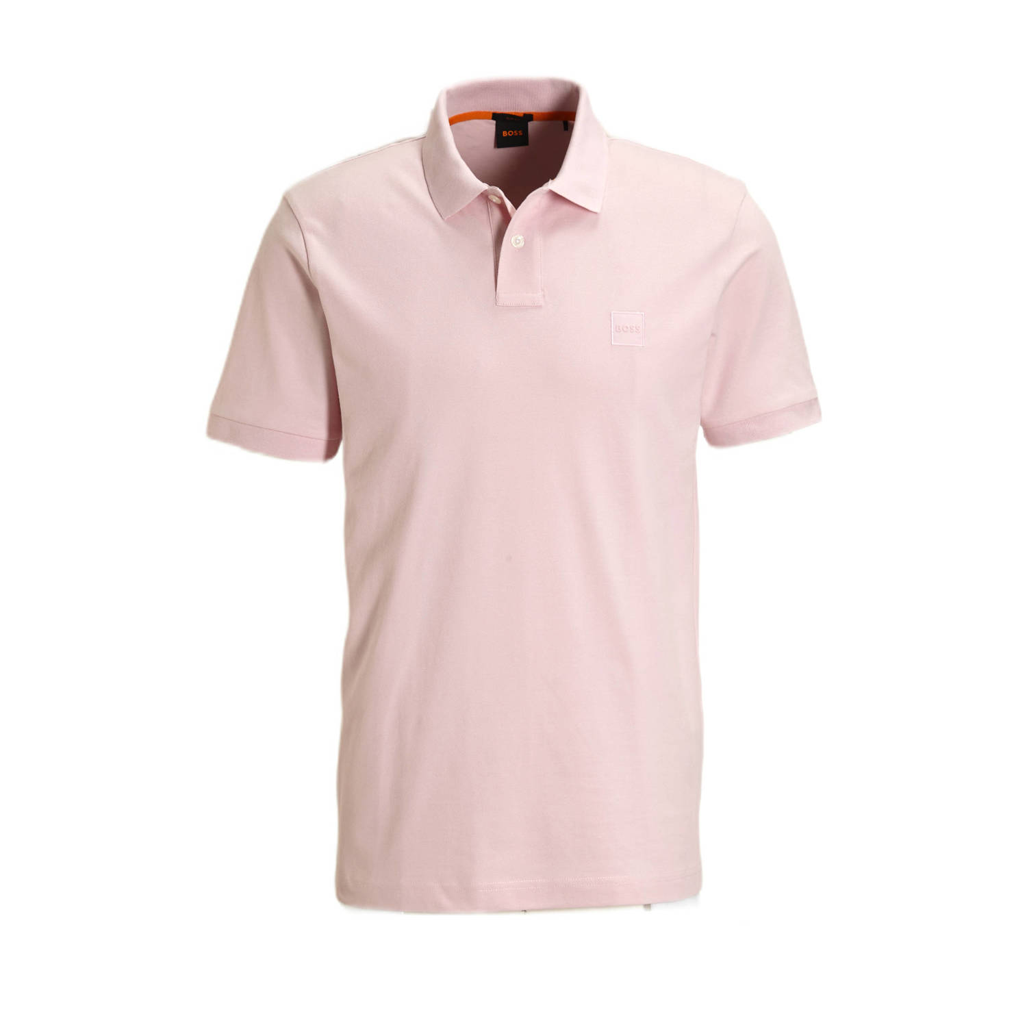 BOSS slim fit polo PASSENGER met logo light pastel pink