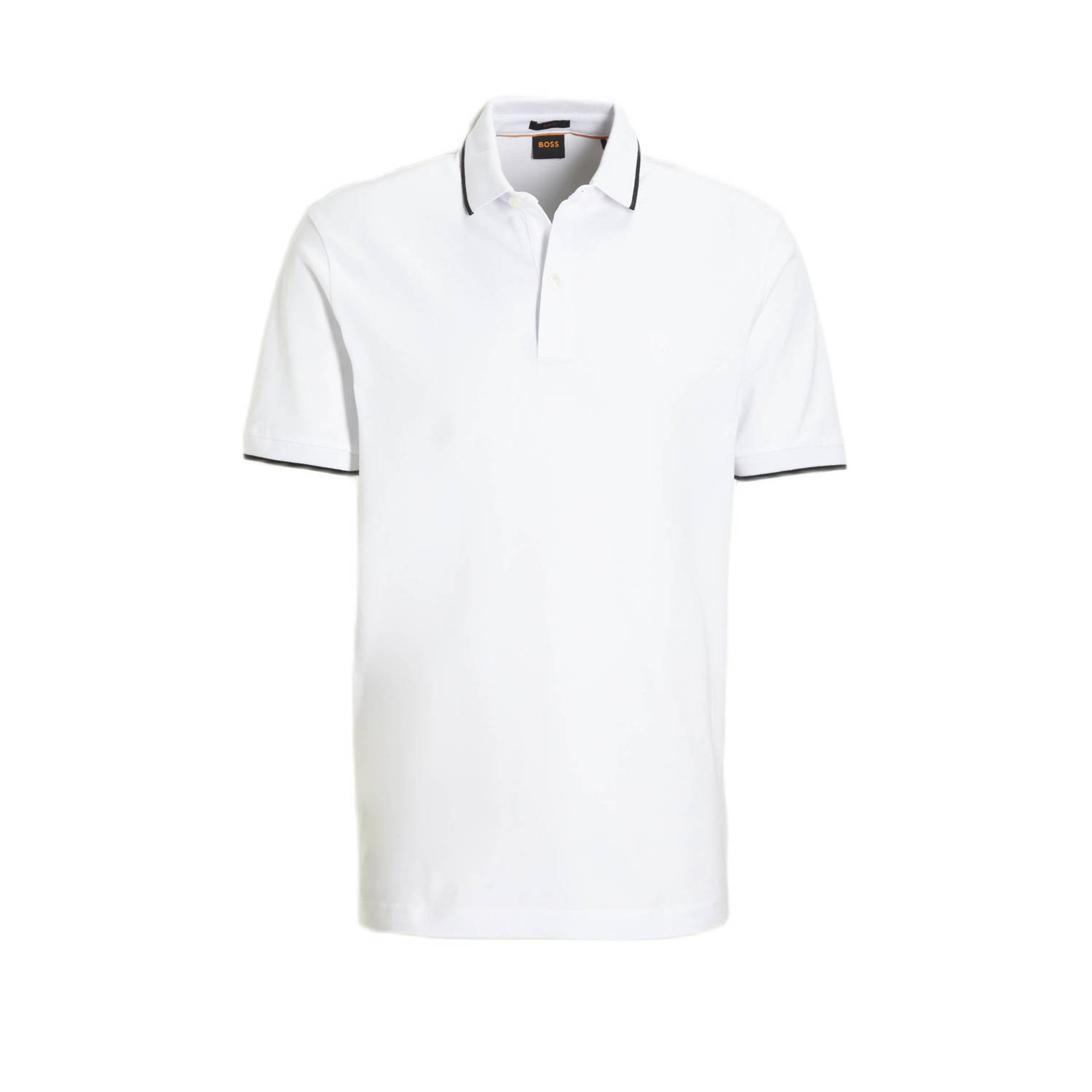 BOSS slim fit polo PASSERTIP met contrastbies