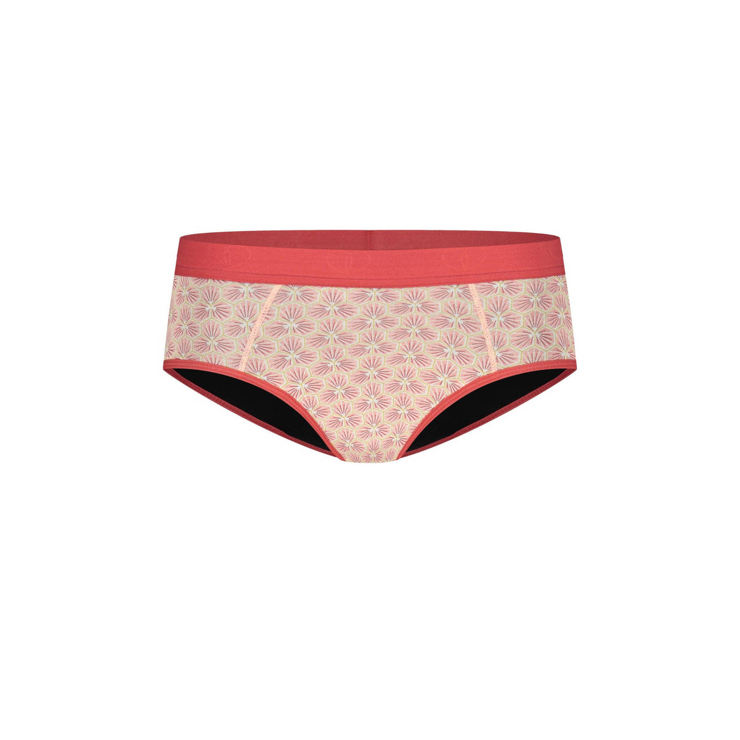 Moodies Undies hipster menstruatieslip Medium roze Meisjes Bamboe All over print 164-170