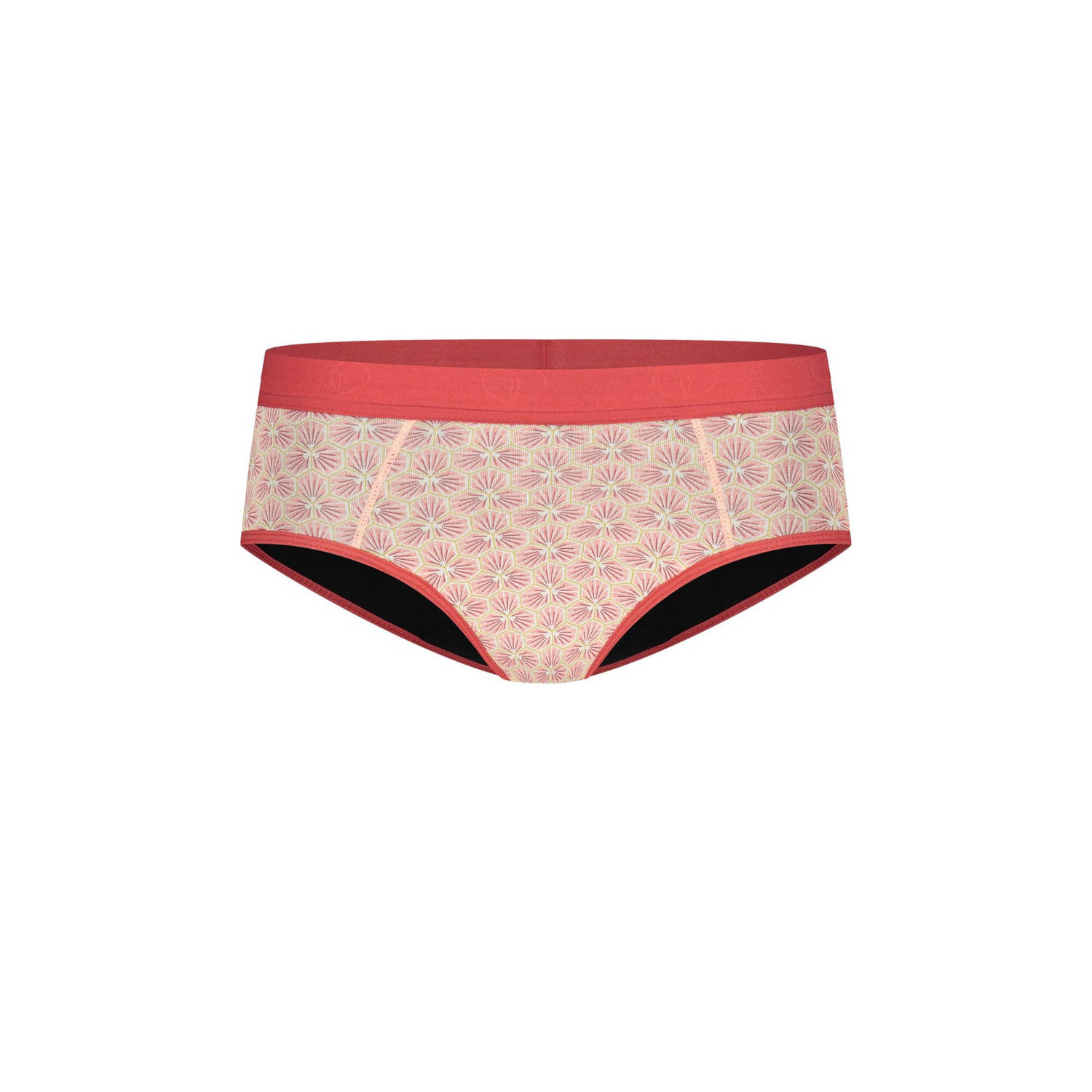 Moodies Undies hipster menstruatieslip Medium roze Meisjes Bamboe All over print 164-170