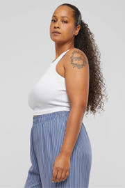 thumbnail: Urban Classics Curvy crop top wit