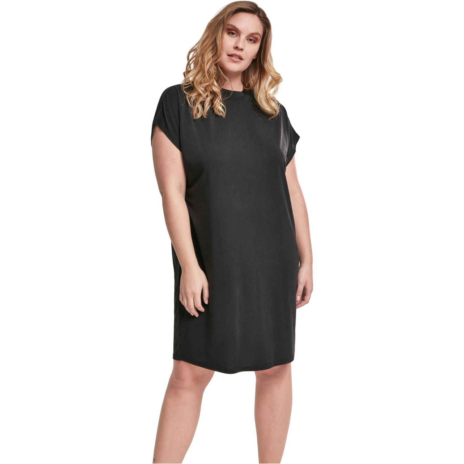 Urban Classics Curvy T-shirtjurk zwart