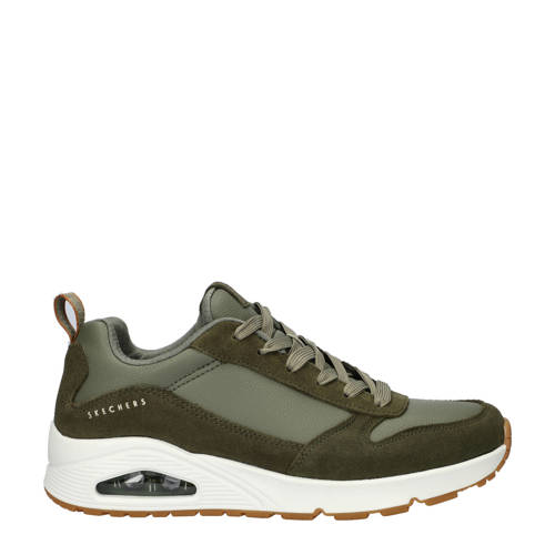 Skechers UNO suède sneakers groen afbeelding