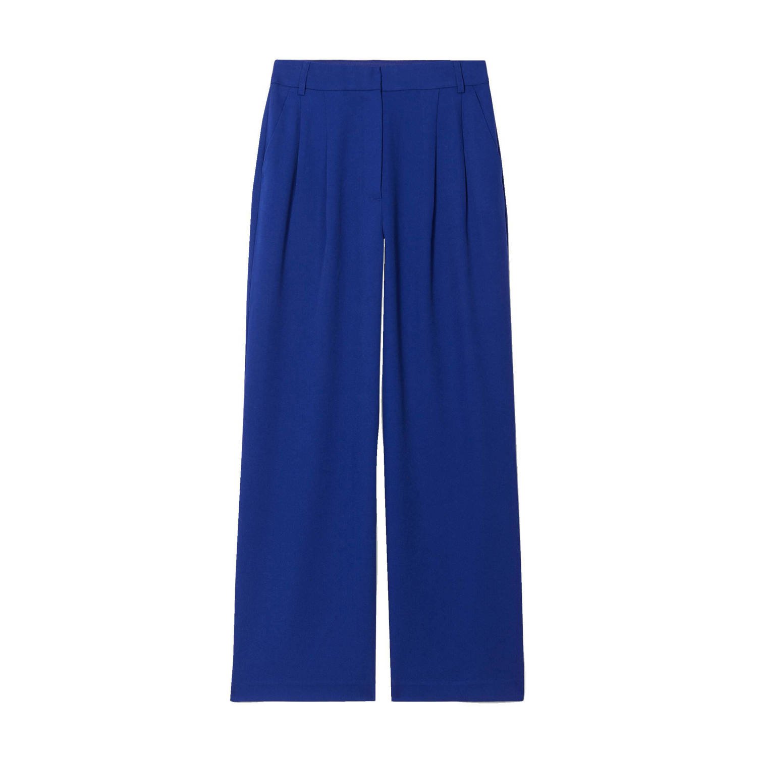 Cache wide leg pantalon blauw