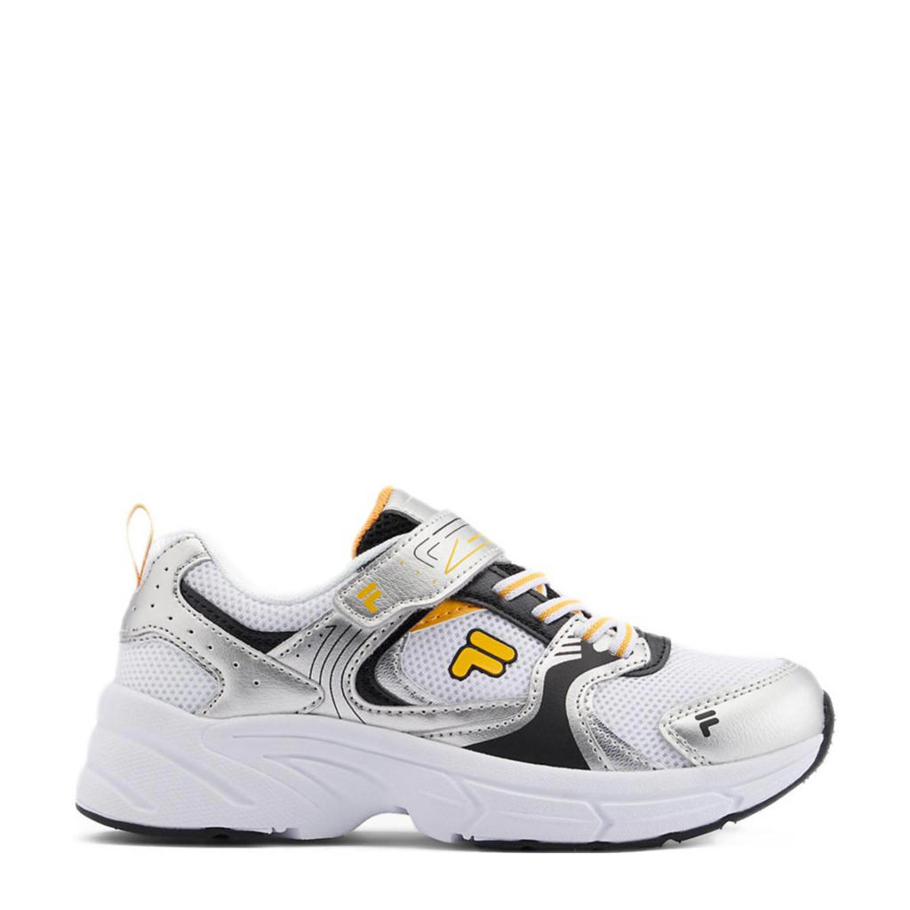 Witte jongens en meisjes Fila sneakers van imitatieleer/voeirng: mesh met veters