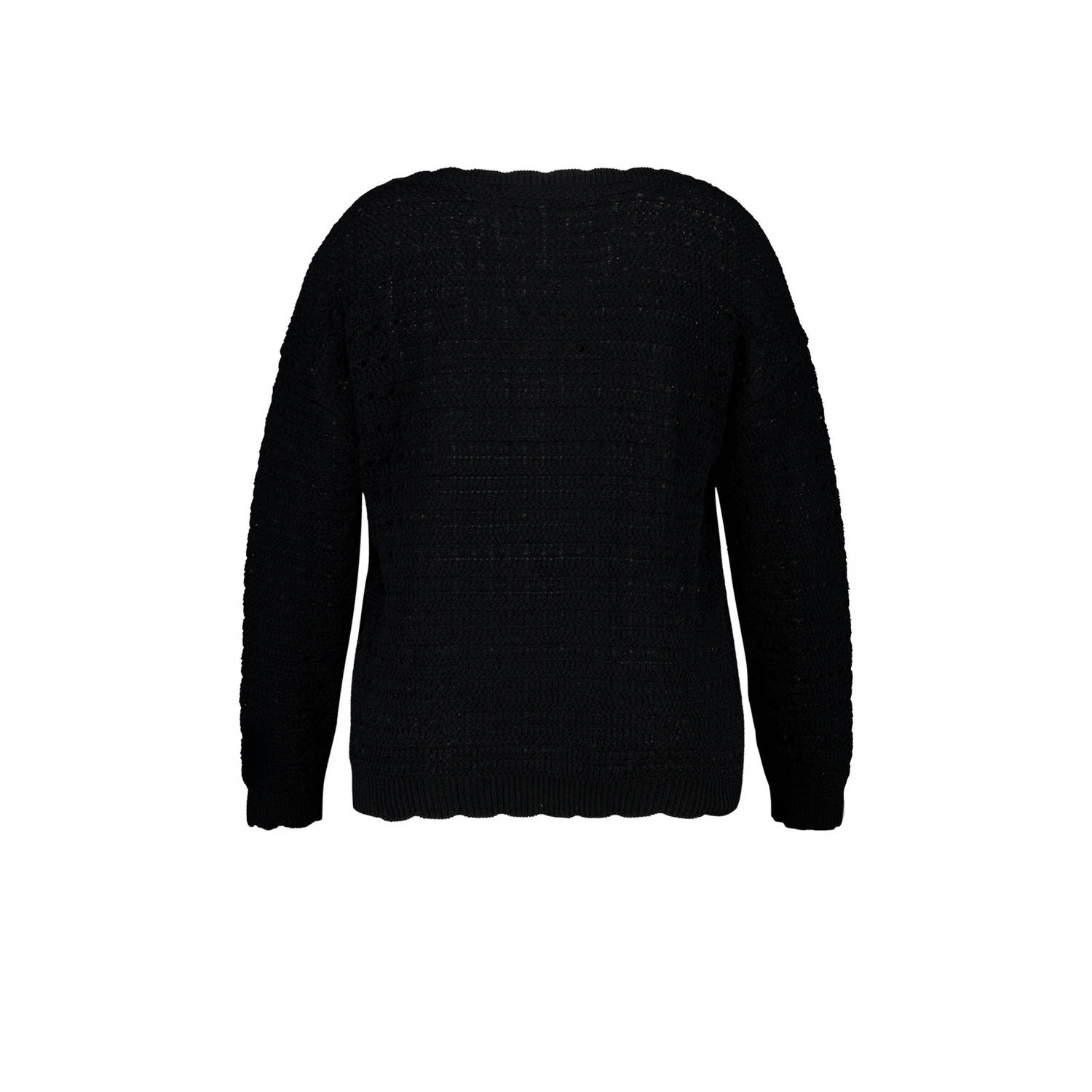 MS Mode grofgebreide trui zwart