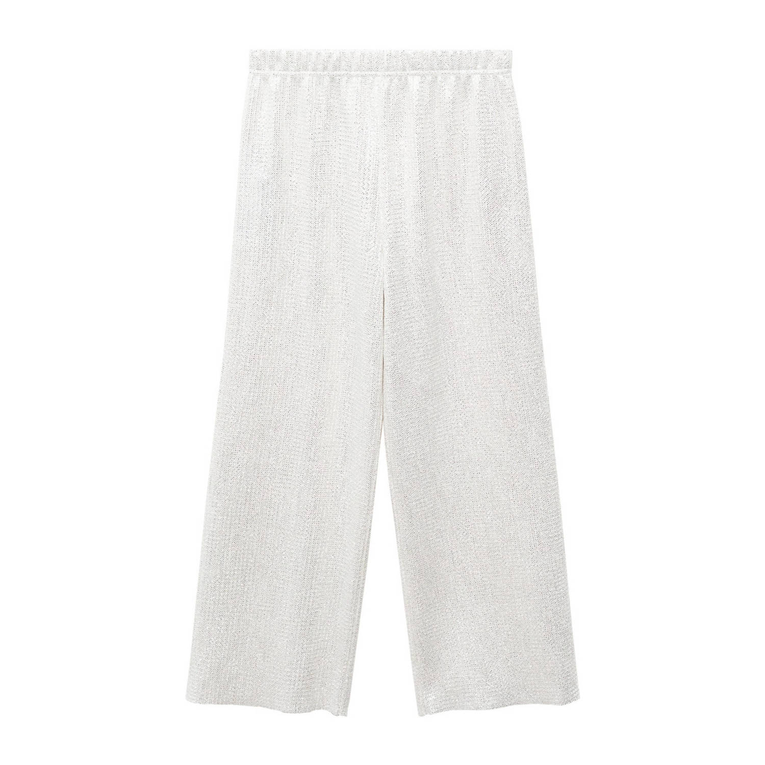 Mango Kids wide leg broek zilver Meisjes Polyester Effen 116