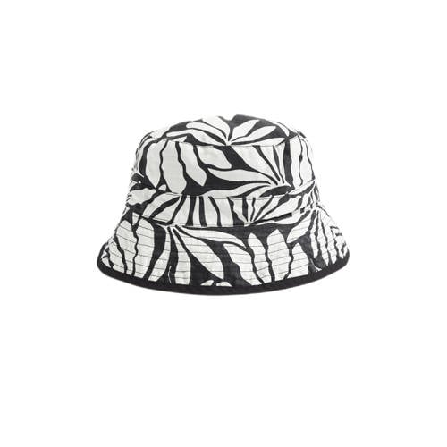 WE Fashion reversible bucket hat zwart/wit