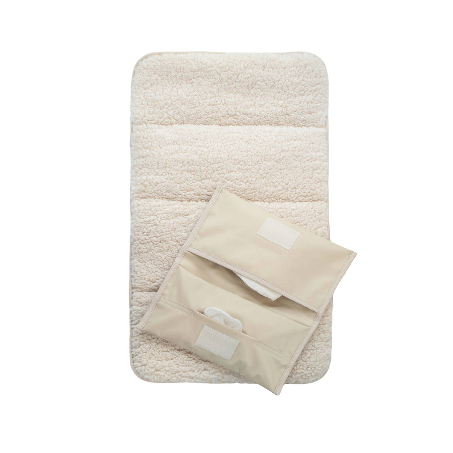 KipKep Napper verschoonmatje + luieretui met teddy beige