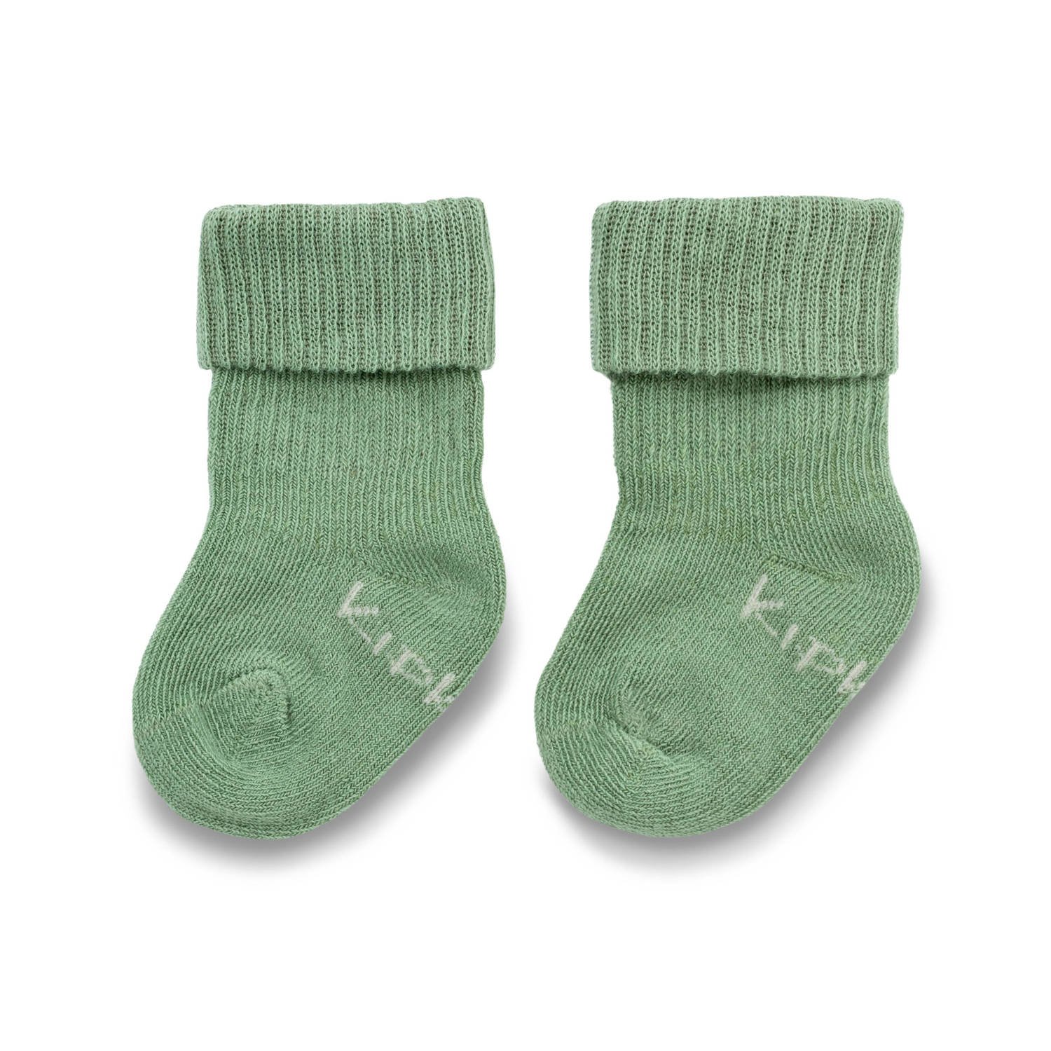 KipKep newborn Blijf-Sokjes 0-3 mnd Calming Green Sokken Groen Katoen