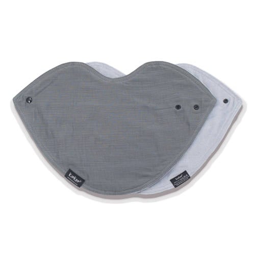 KipKep slab Bib 3-in-1 Grey - set van 2 afbeelding