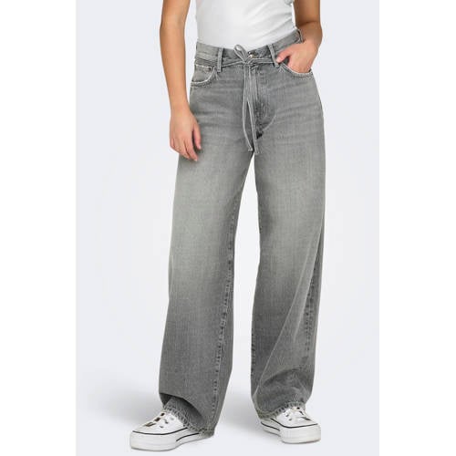ONLY wide leg jeans ONLGIANNA grijs afbeelding