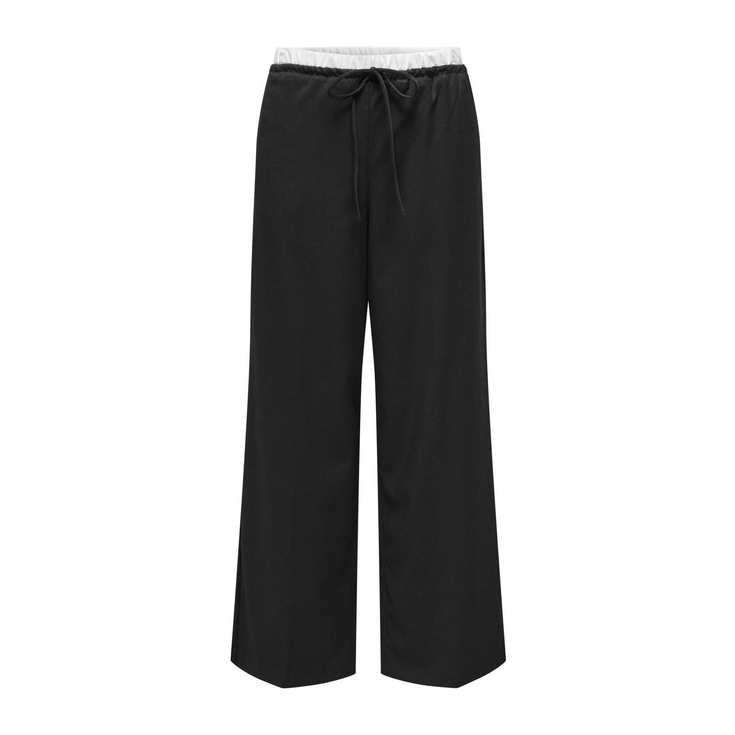 ONLY high waist straight fit pantalon ONLTILLE zwart