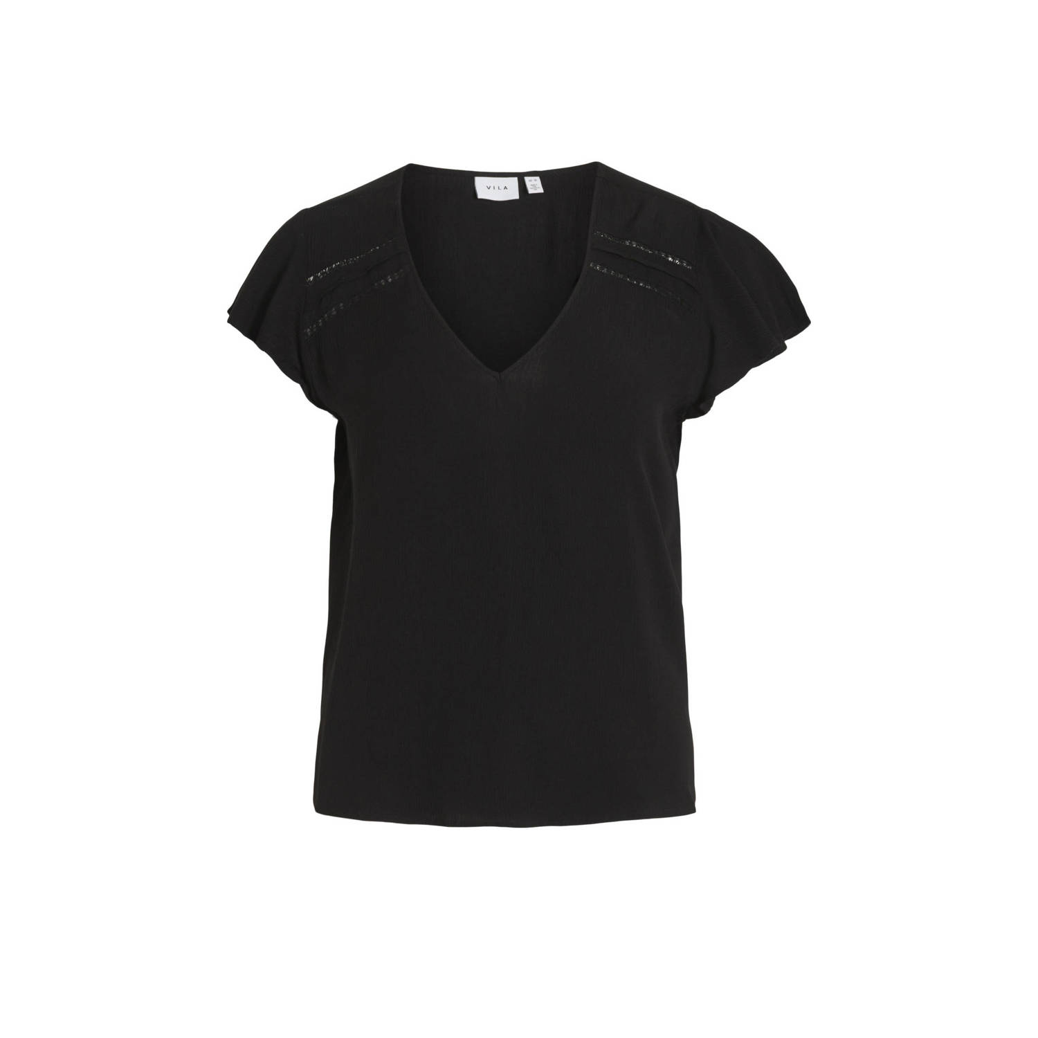 Vila Shirt met korte mouwen VIMESA TAPE DETAIL S S TOP NOOS