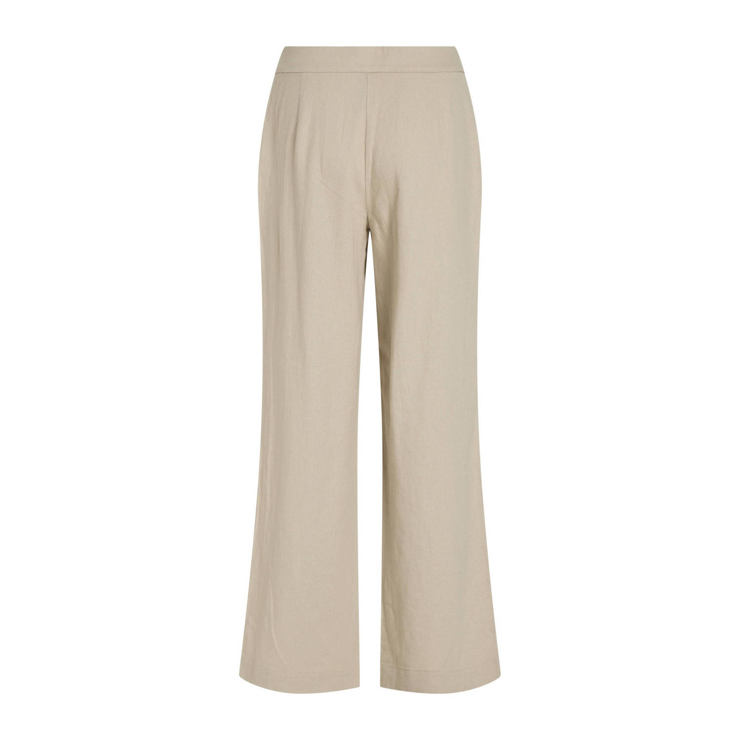 VILA wide leg broek VIJOLANDA beige