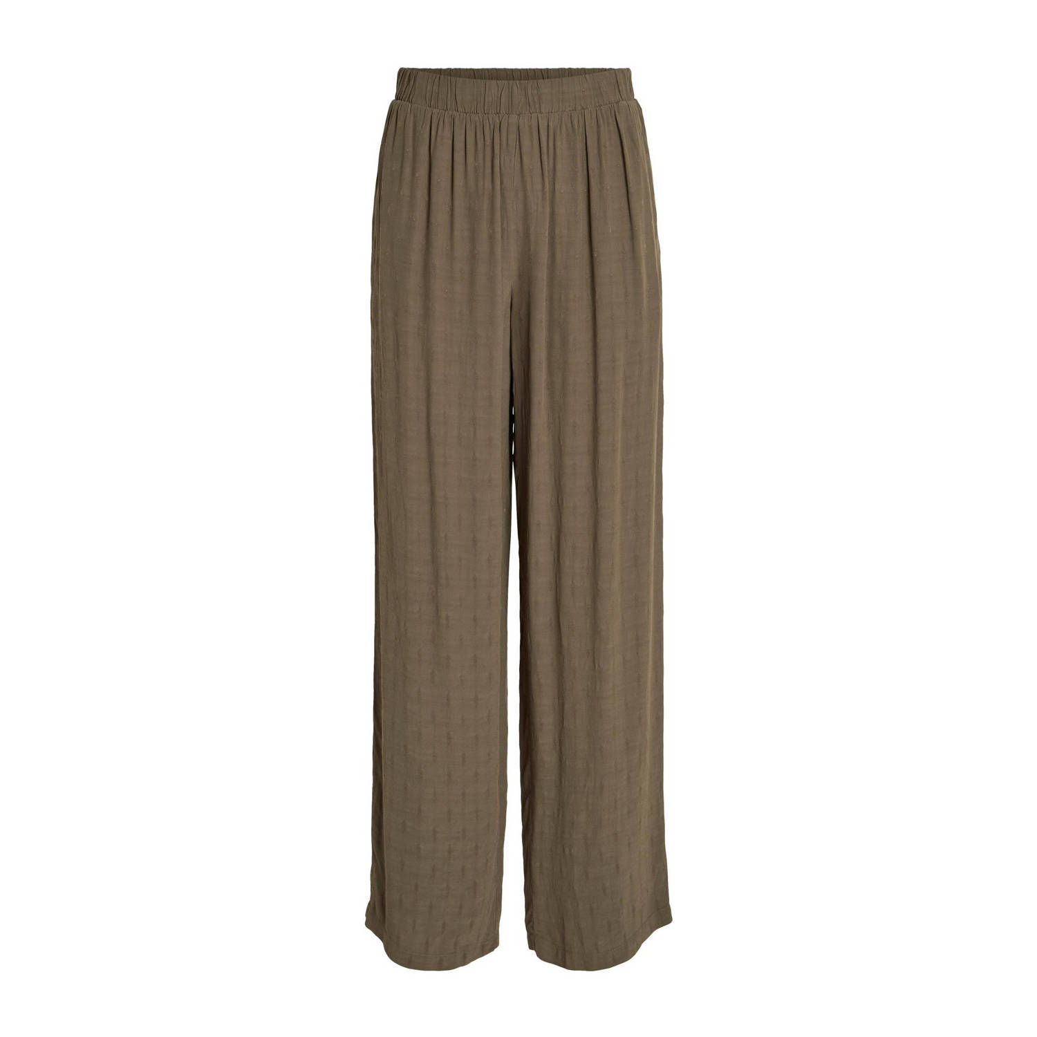 VILA wide leg broek VIYARINA donkergroen