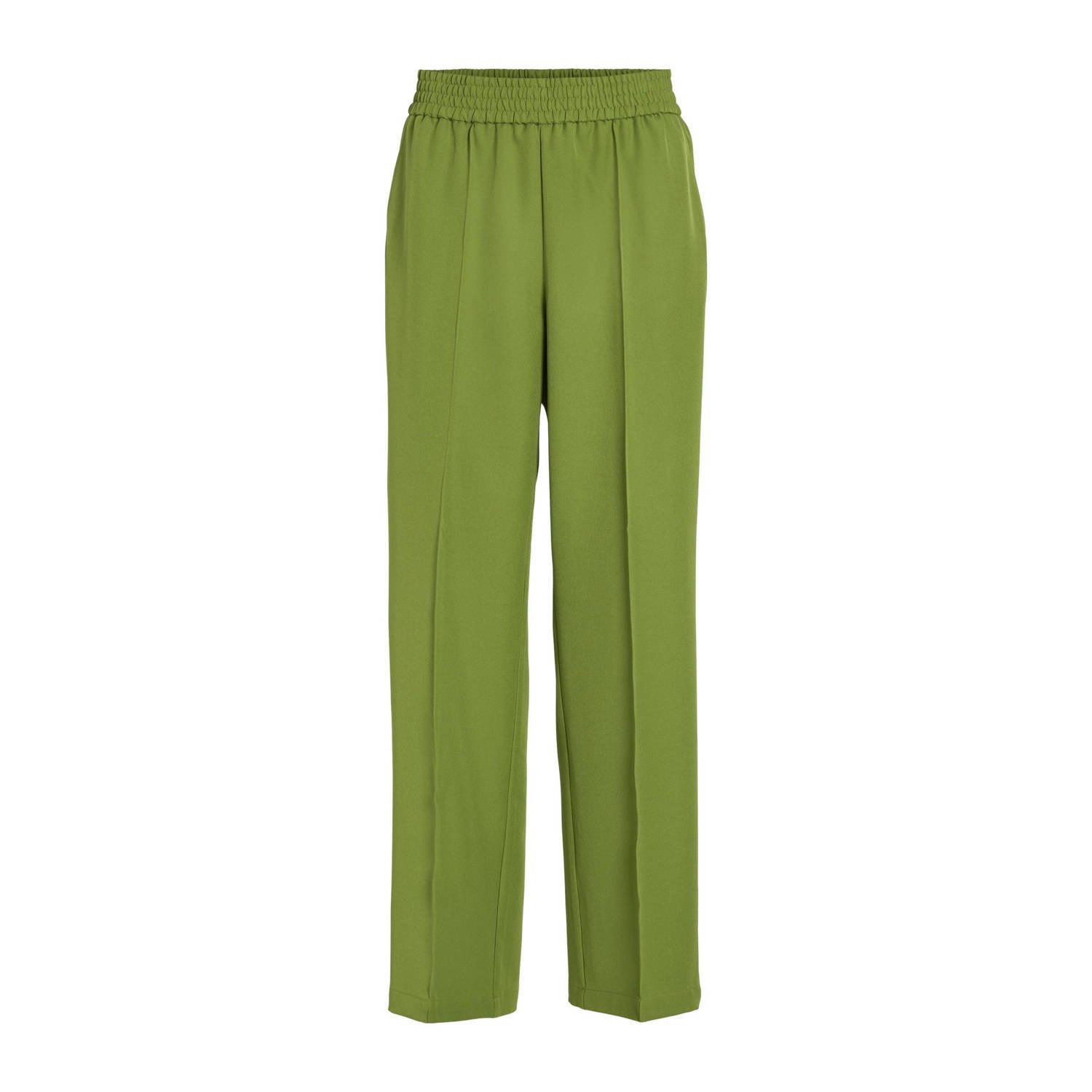 VILA high waist regular fit pantalon groen
