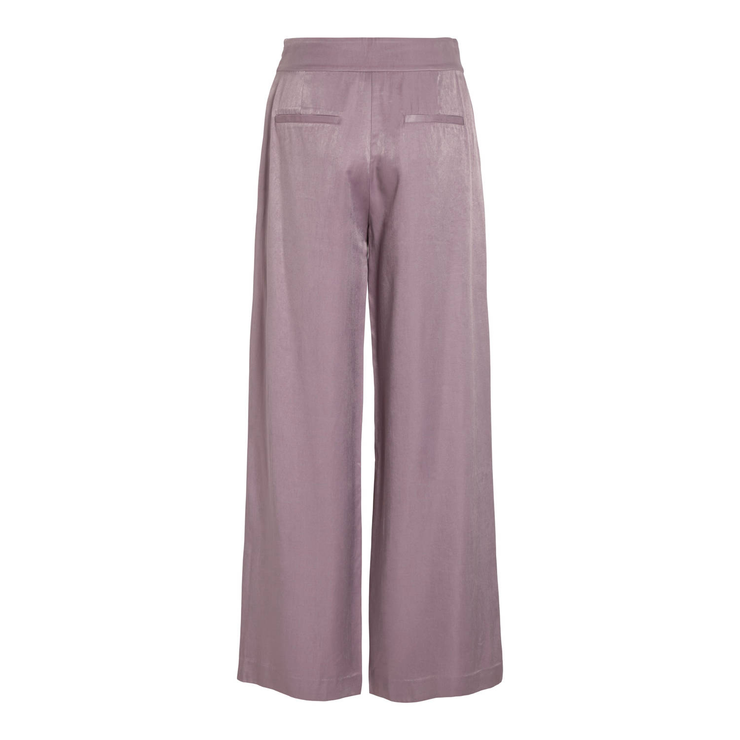 VILA Rouge by satijnen high waist regular fit pantalon paars