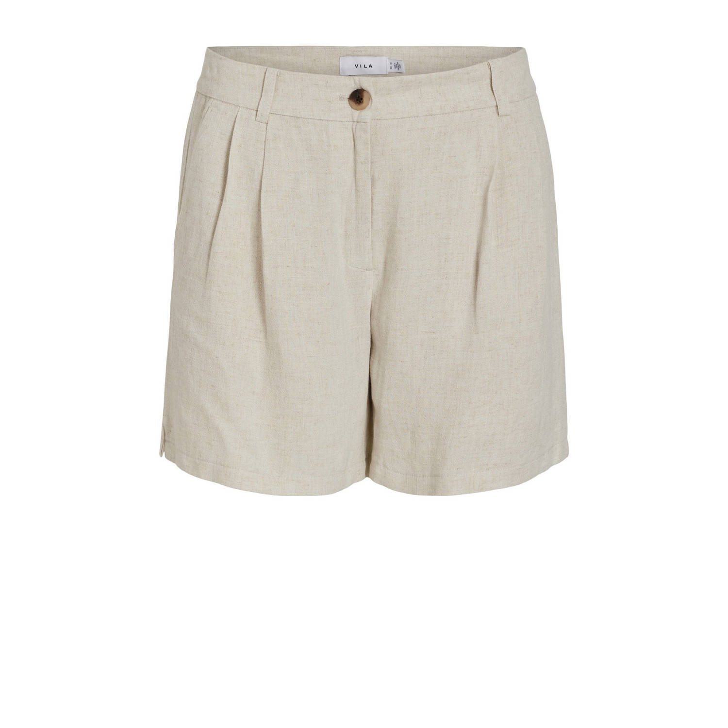 VILA regular fit short VIMOLIE beige