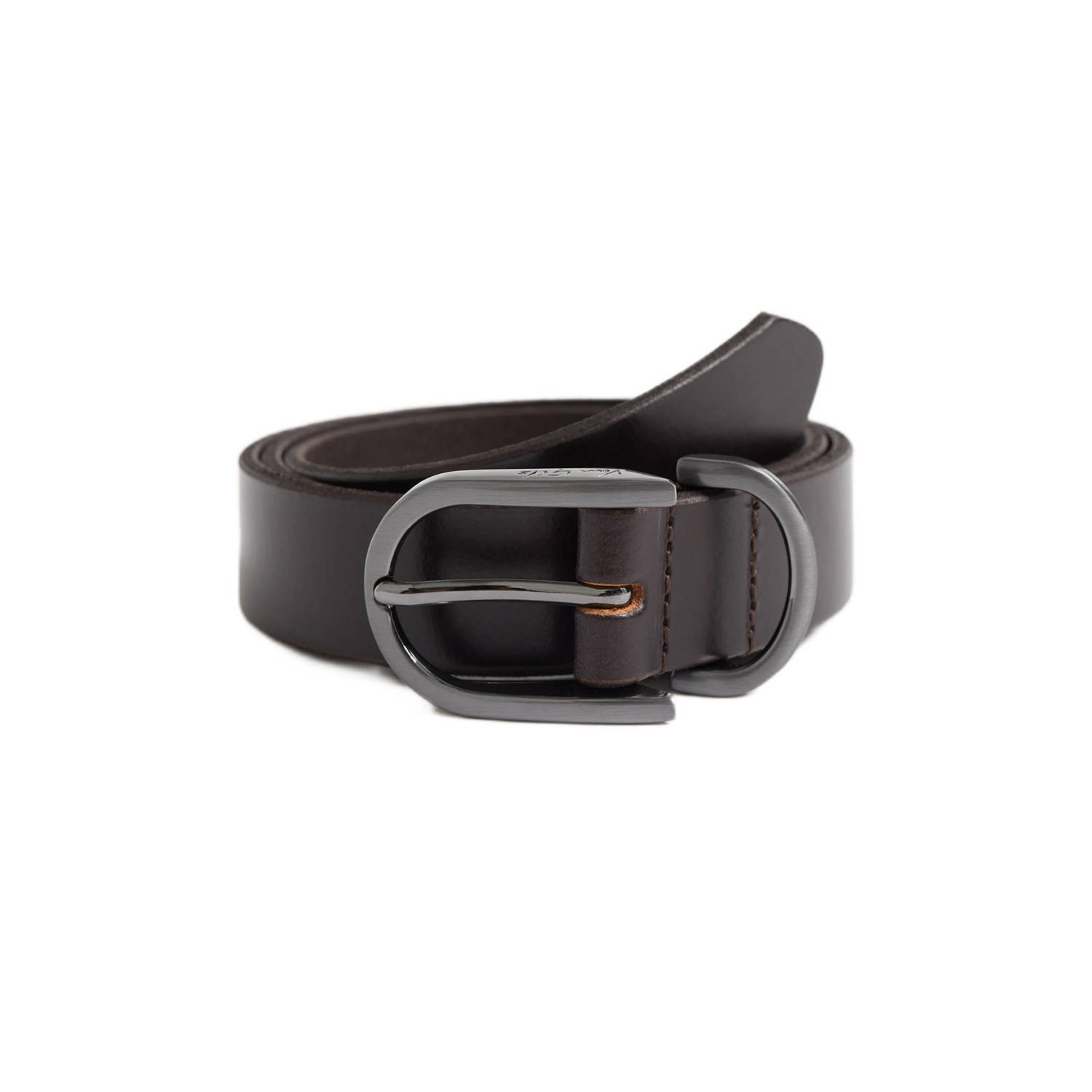 Van Gils leren riem donkerbruin