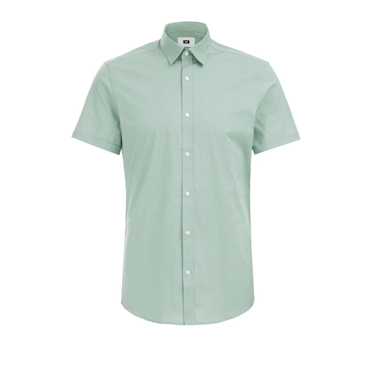 WE Fashion slim fit overhemd dusty mint