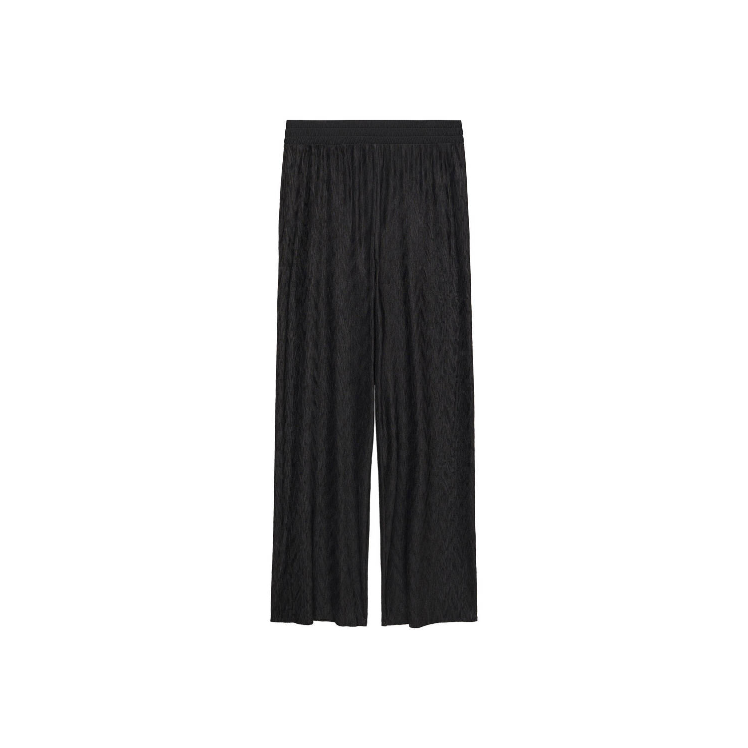 Mango high waist wide leg broek zwart