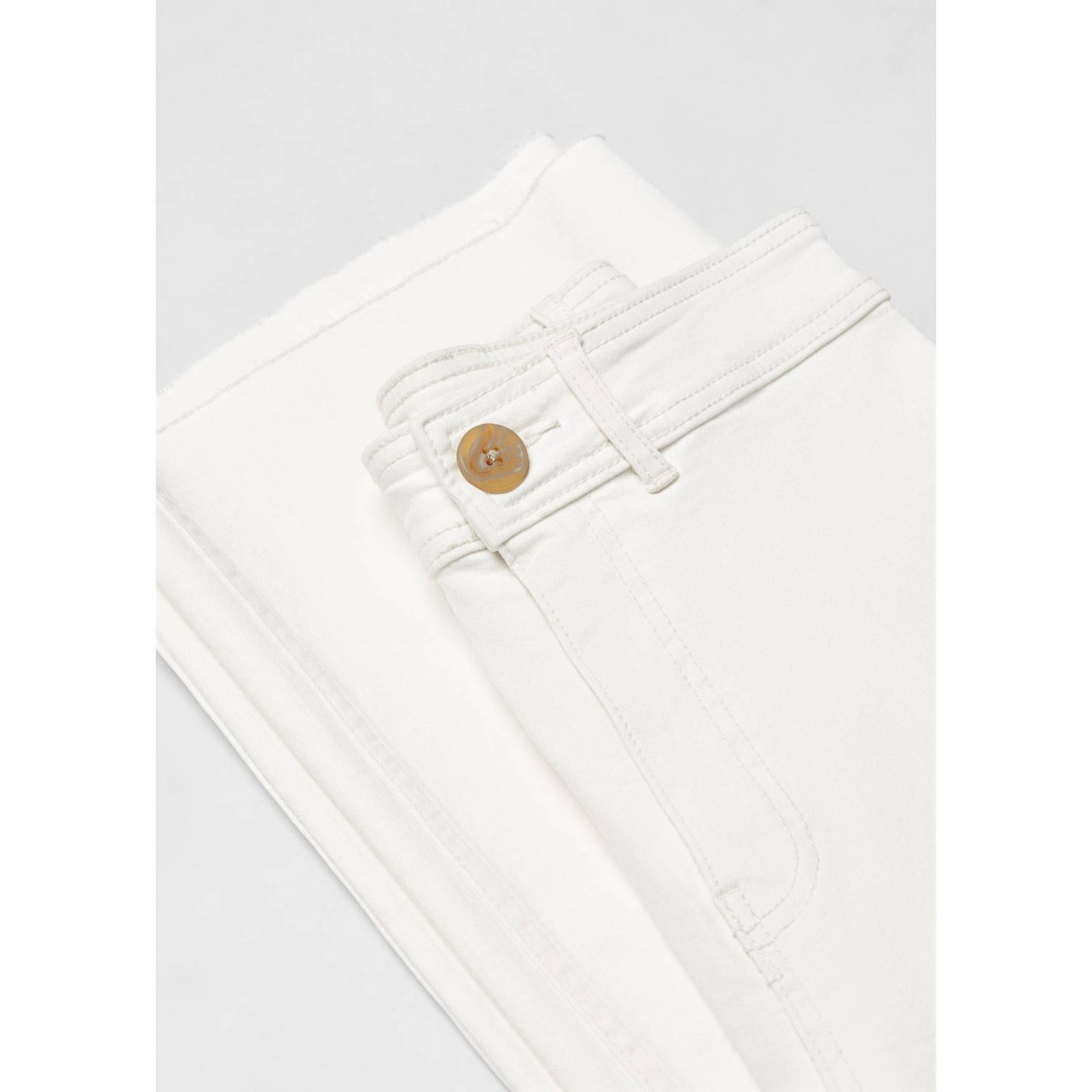 Mango Kids high waist wide leg jeans wit