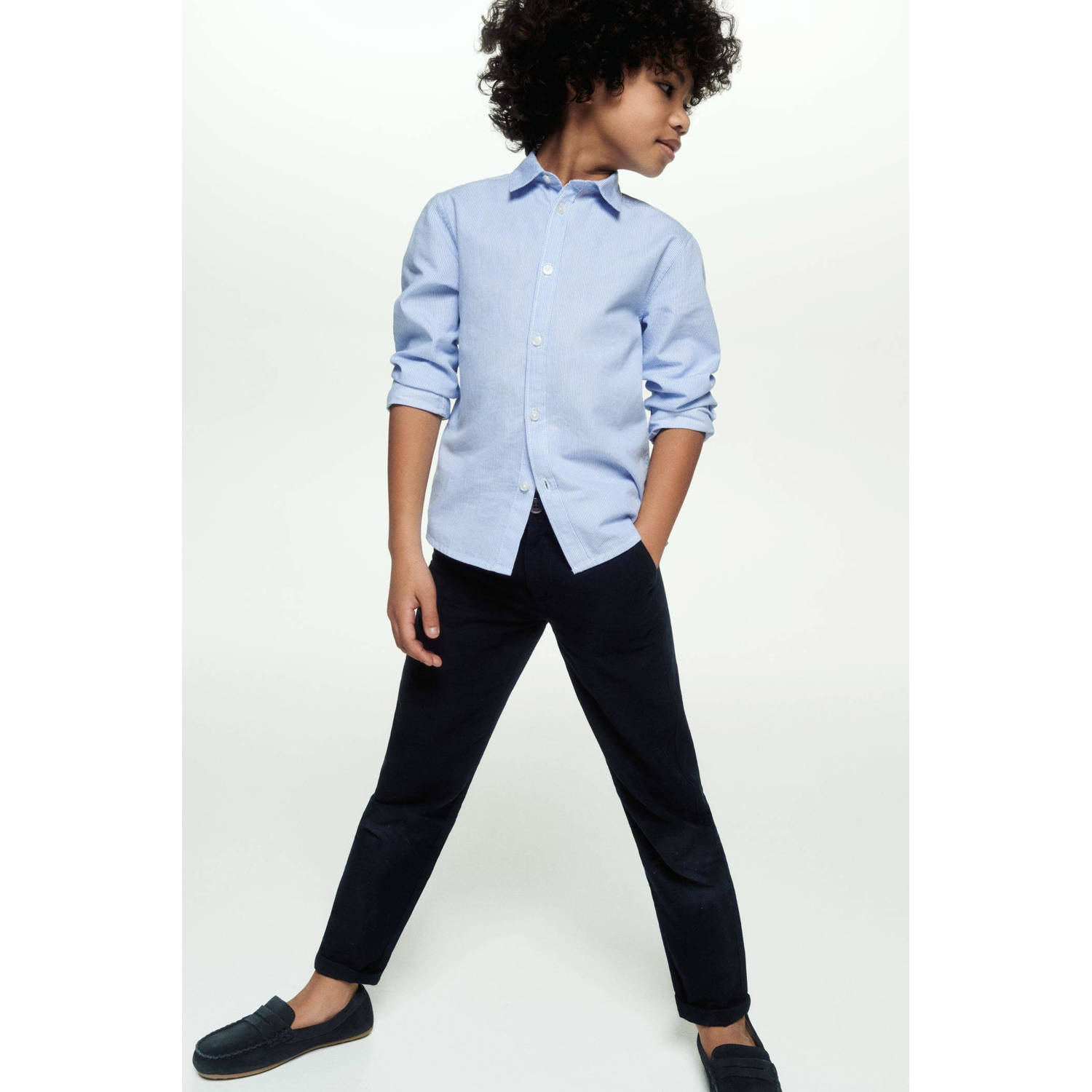 Mango Kids regular fit broek navy