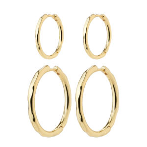 gold plated oorbellen Eve (set van 2)