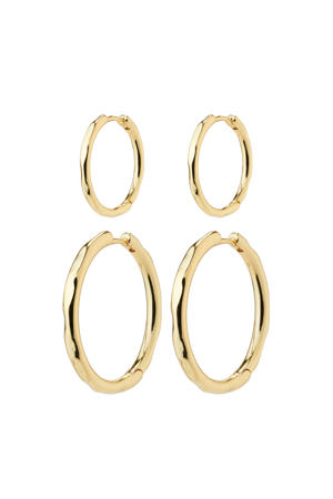 gold plated oorbellen Eve (set van 2)
