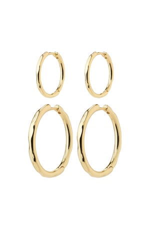 gold plated oorbellen Eve (set van 2)