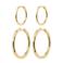 PILGRIM gold plated oorbellen Eve (set van 2)