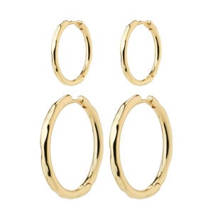 gold plated oorbellen Eve (set van 2)