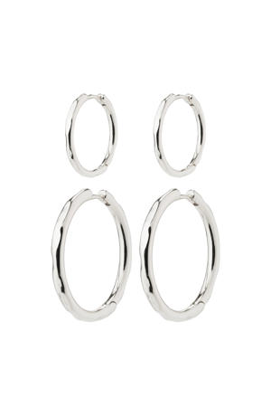 silver plated oorbellen Eve (set van 2)