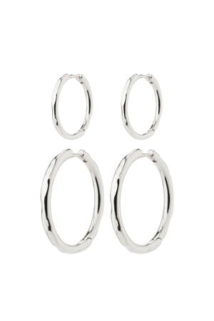 silver plated oorbellen Eve (set van 2)