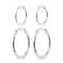 PILGRIM silver plated oorbellen Eve (set van 2)