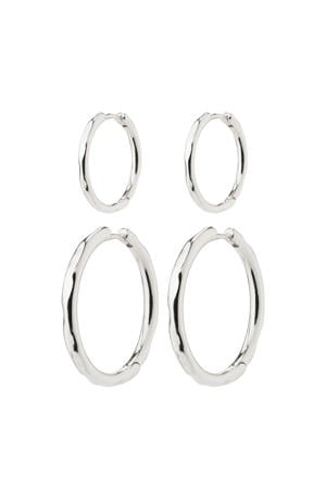 silver plated oorbellen Eve (set van 2)